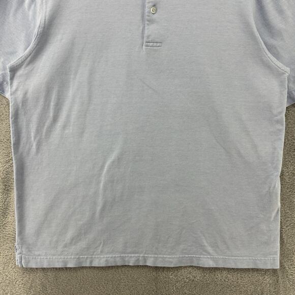 Bobby Jones Shirt Mens L Blue Cotton Polo 1/4 Button Preppy Short Sleeve Sport - Picture 4 of 10